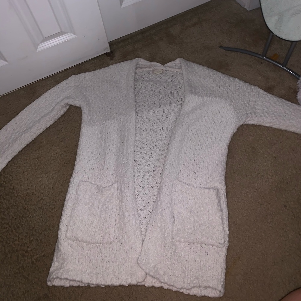 White cardigan